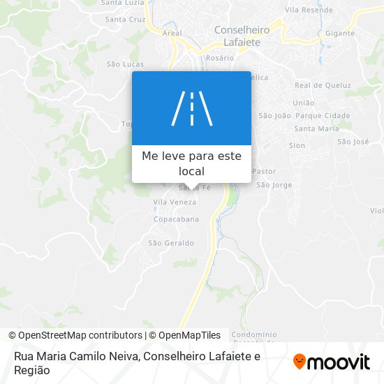 Rua Maria Camilo Neiva mapa