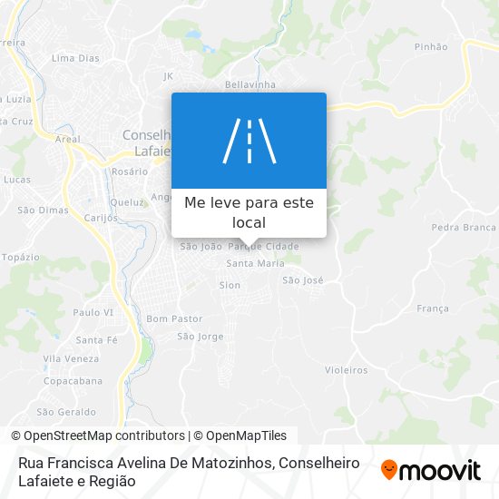 Rua Francisca Avelina De Matozinhos mapa