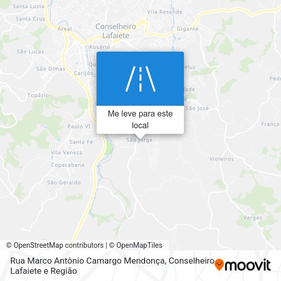 Rua Marco Antônio Camargo Mendonça mapa