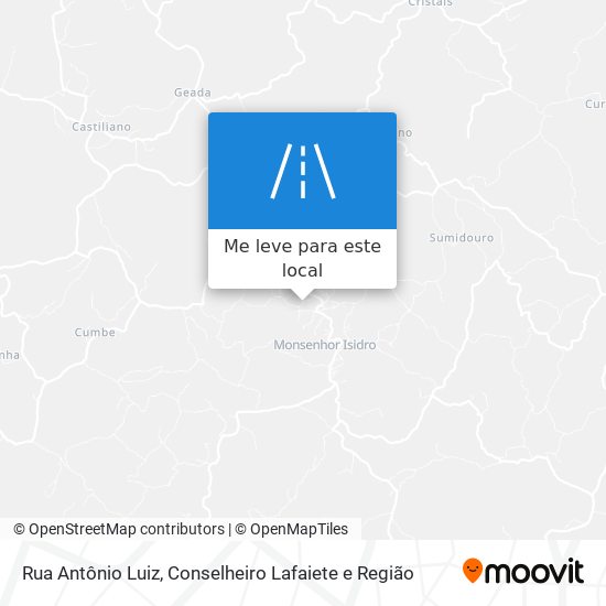 Rua Antônio Luiz mapa