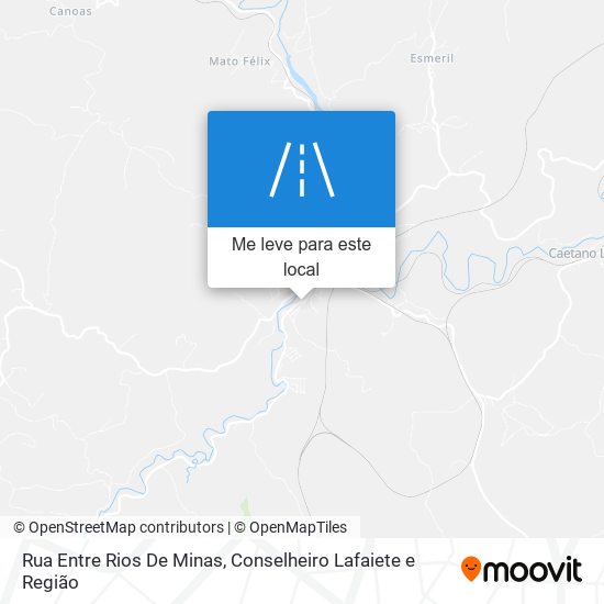 Rua Entre Rios De Minas mapa