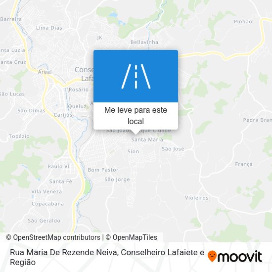 Rua Maria De Rezende Neiva mapa