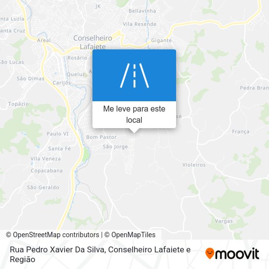 Rua Pedro Xavier Da Silva mapa