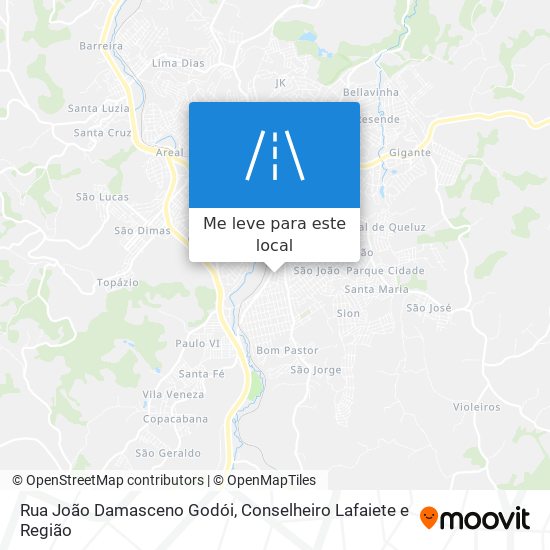 Rua João Damasceno Godói mapa