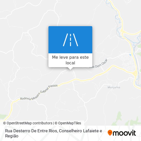 Rua Desterro De Entre Rios mapa