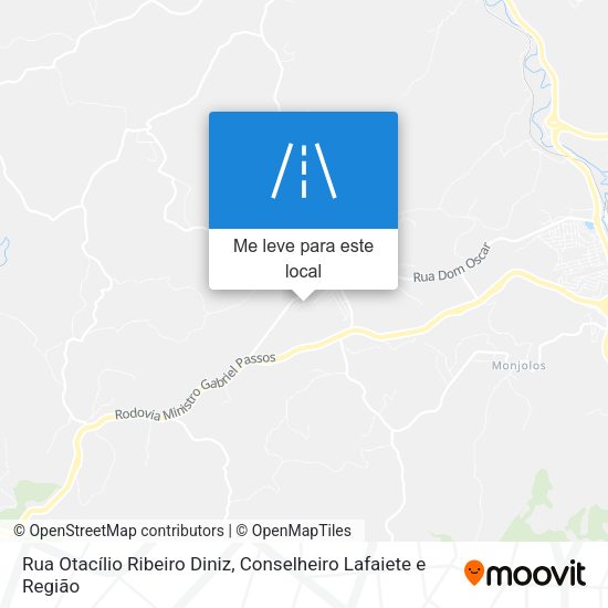 Rua Otacílio Ribeiro Diniz mapa