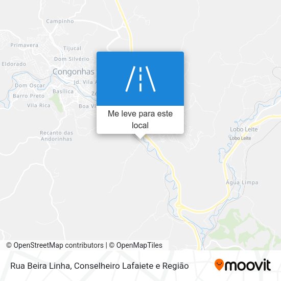 Rua Beira Linha mapa