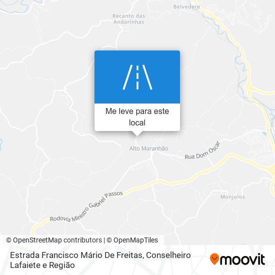 Estrada Francisco Mário De Freitas mapa