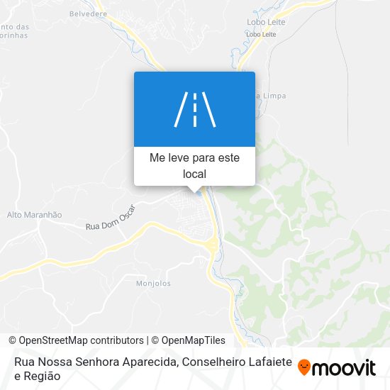 Rua Nossa Senhora Aparecida mapa