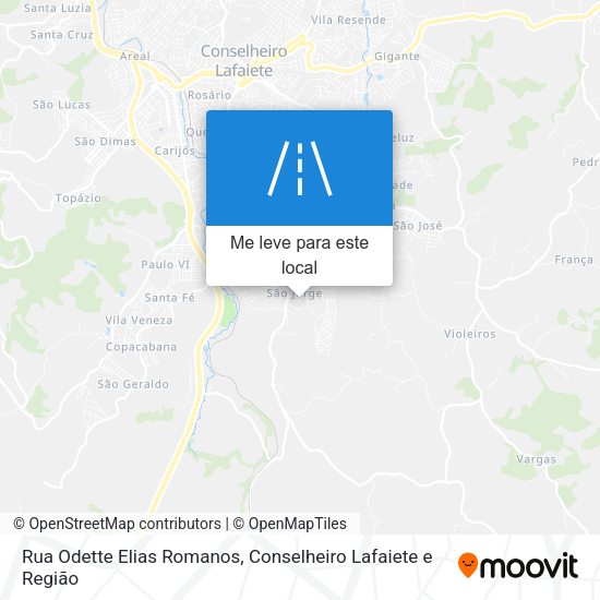 Rua Odette Elias Romanos mapa