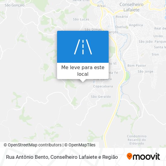 Rua Antônio Bento mapa
