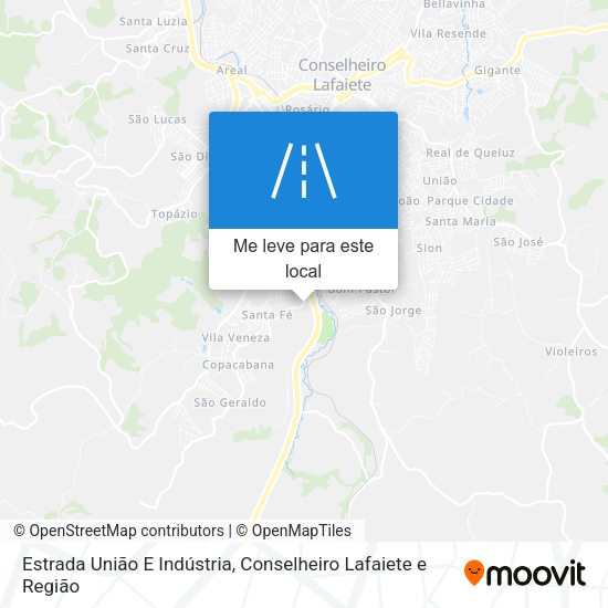 Estrada União E Indústria mapa