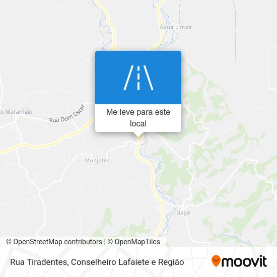Rua Tiradentes mapa