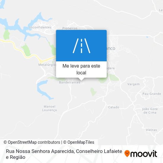 Rua Nossa Senhora Aparecida mapa
