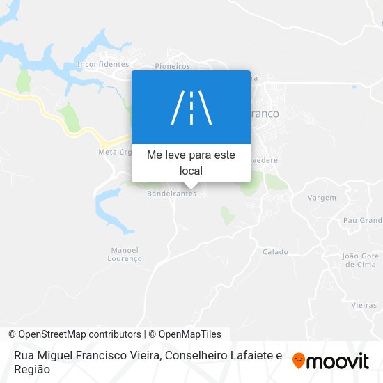 Rua Miguel Francisco Vieira mapa
