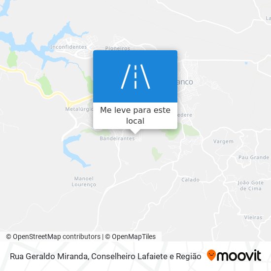 Rua Geraldo Miranda mapa