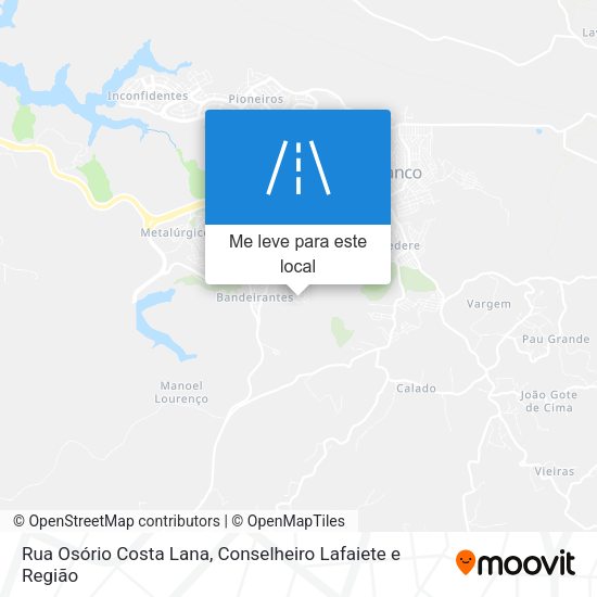 Rua Osório Costa Lana mapa