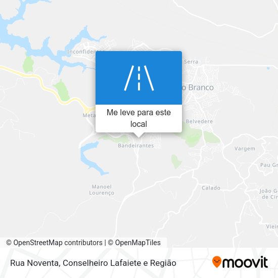 Rua Noventa mapa
