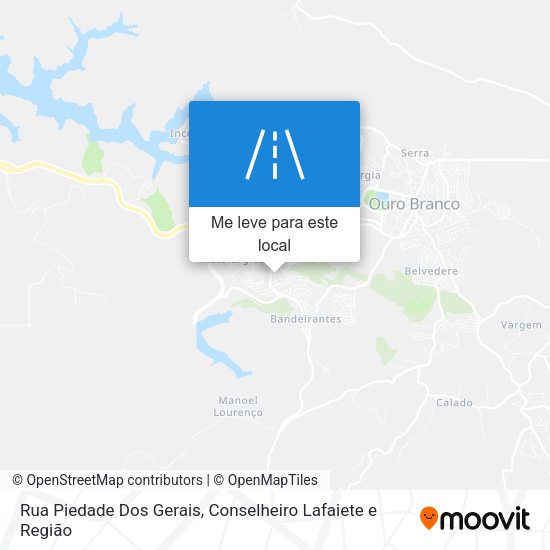 Rua Piedade Dos Gerais mapa