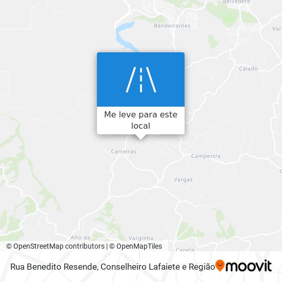 Rua Benedito Resende mapa