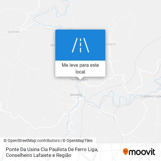 Ponte Da Usina Cia Paulista De Ferro Liga mapa