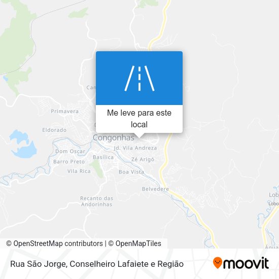 Rua São Jorge mapa