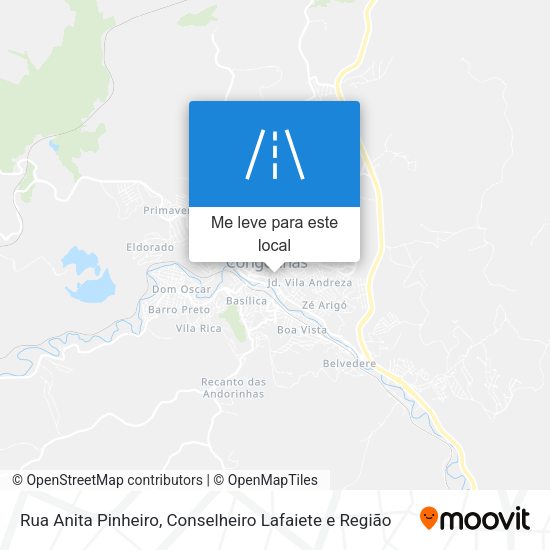 Rua Anita Pinheiro mapa