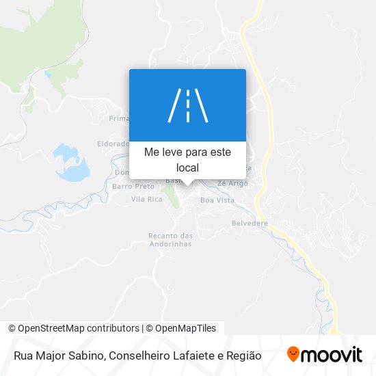 Rua Major Sabino mapa