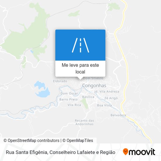 Rua Santa Efigênia mapa