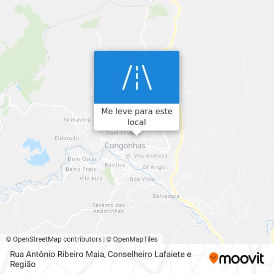 Rua Antônio Ribeiro Maia mapa
