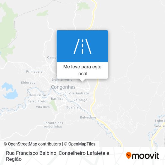 Rua Francisco Balbino mapa