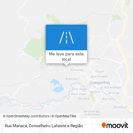 Rua Manacá mapa