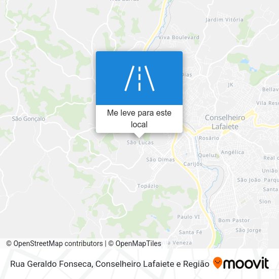 Rua Geraldo Fonseca mapa
