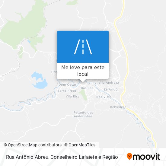 Rua Antônio Abreu mapa