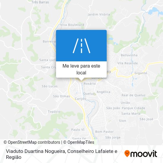 Viaduto Duartina Nogueira mapa