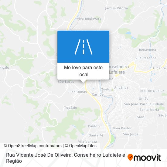 Rua Vicente José De Oliveira mapa