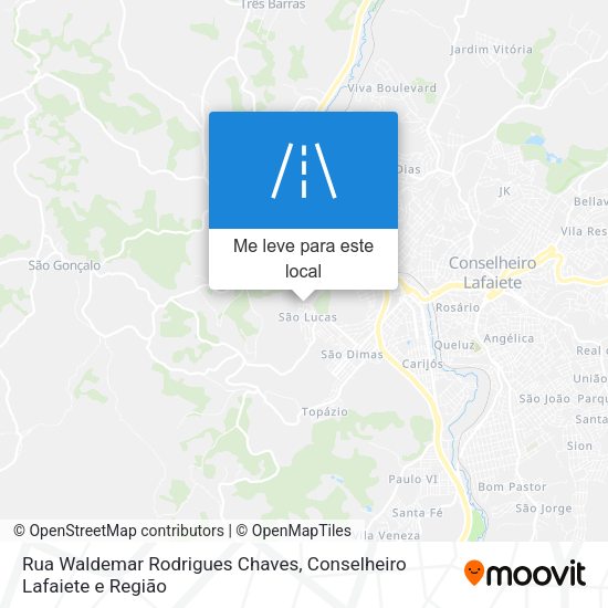 Rua Waldemar Rodrigues Chaves mapa