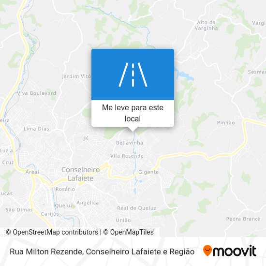 Rua Milton Rezende mapa
