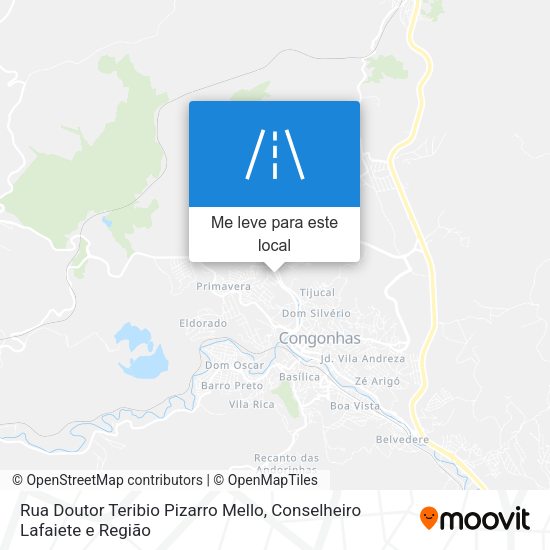 Rua Doutor Teribio Pizarro Mello mapa