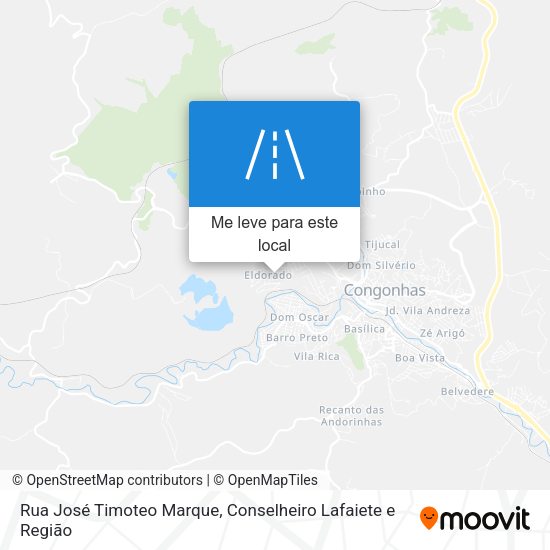 Rua José Timoteo Marque mapa