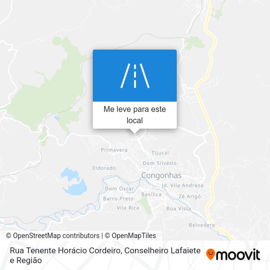 Rua Tenente Horácio Cordeiro mapa