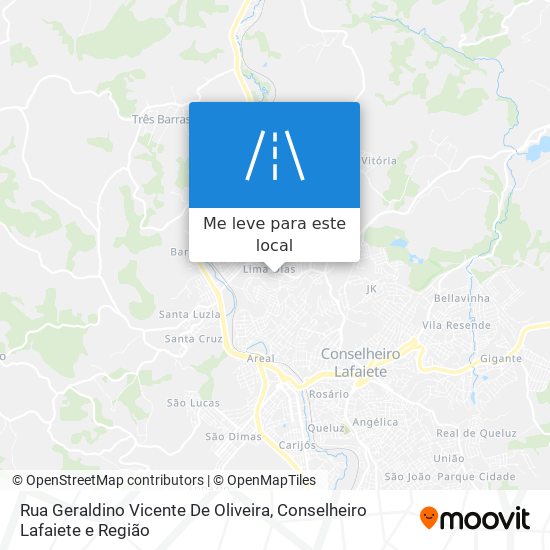 Rua Geraldino Vicente De Oliveira mapa