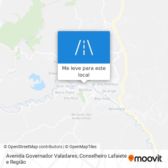 Avenida Governador Valadares mapa