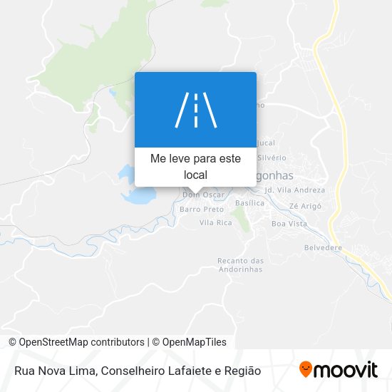 Rua Nova Lima mapa
