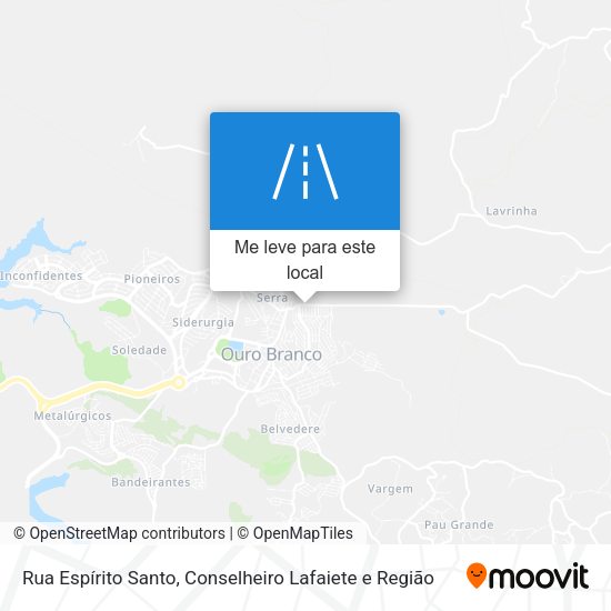 Rua Espírito Santo mapa