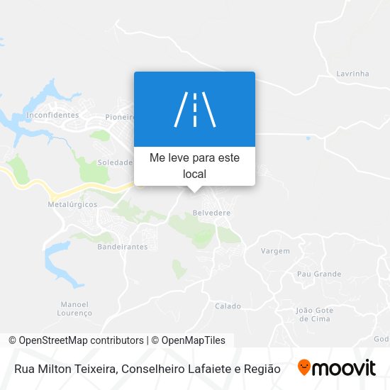 Rua Milton Teixeira mapa