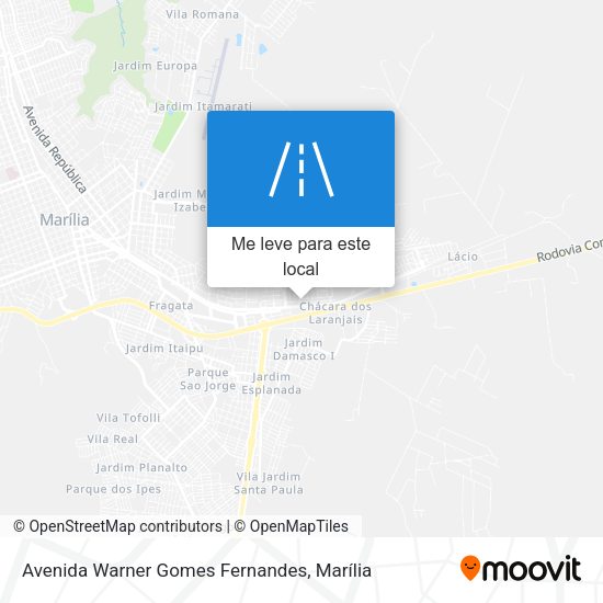 Avenida Warner Gomes Fernandes mapa