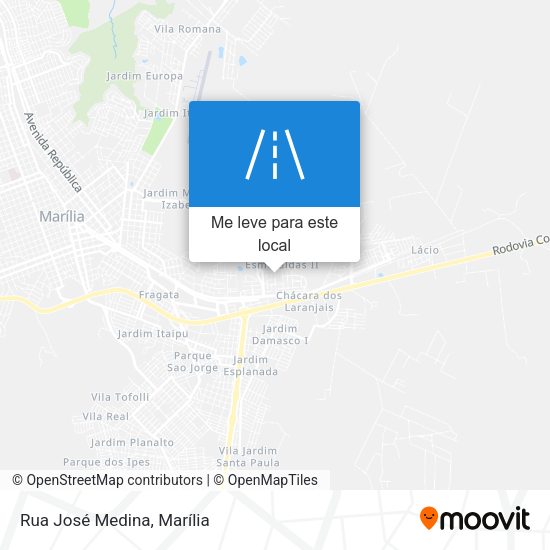 Rua José Medina mapa