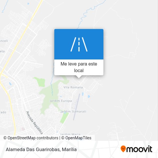 Alameda Das Guarirobas mapa