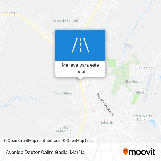 Avenida Doutor Calim Gadia mapa
